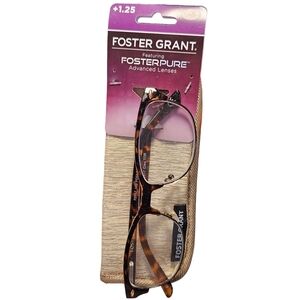 Foster Grant +1.25 Reading Glasses – Tortoise Frame with Gold Case